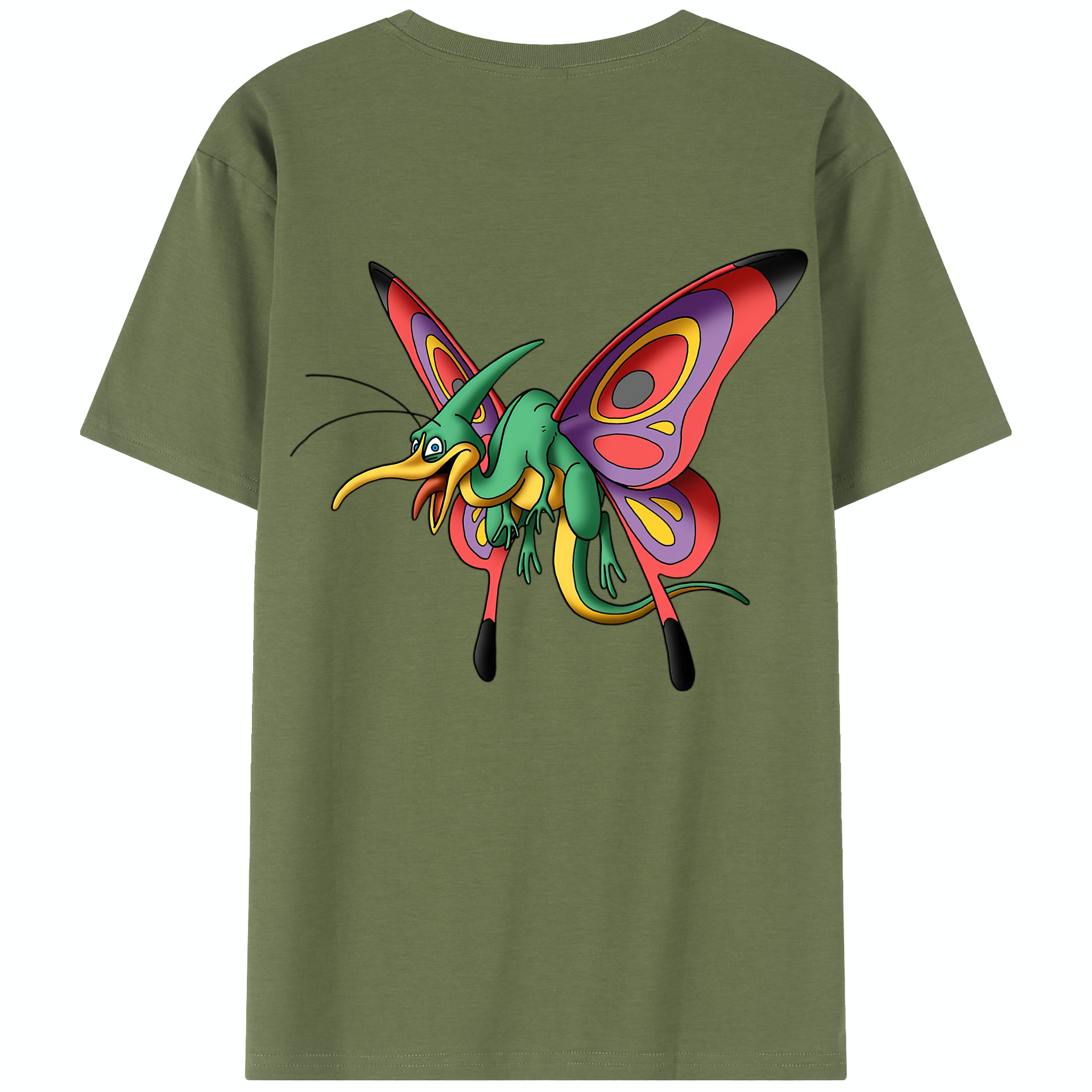 （画像用） ドラゴンクエスト Doragon Kuesuto Dragon Quest 綿100％半袖Tシャツ（背面プリント）